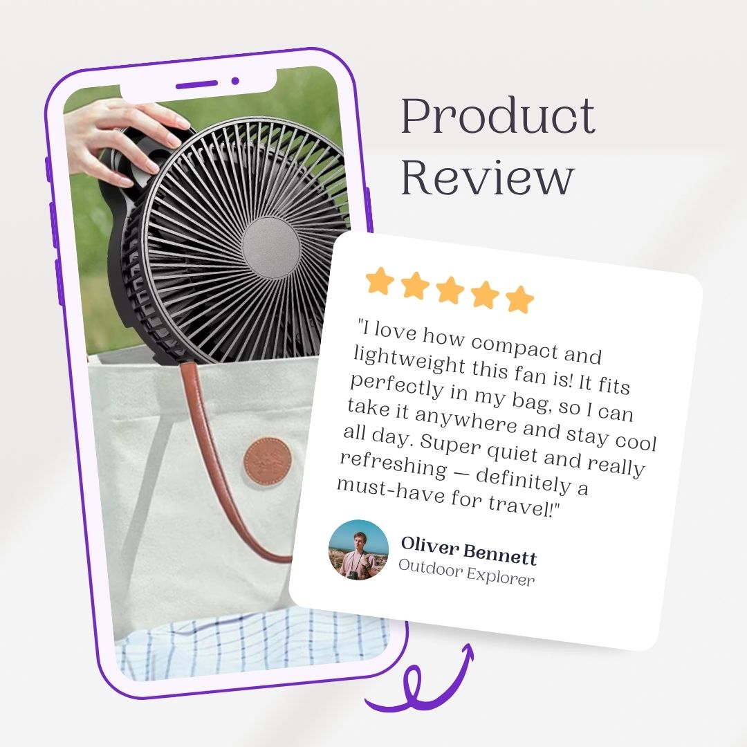 EzFan™ – Compact Power, Instant Cool!