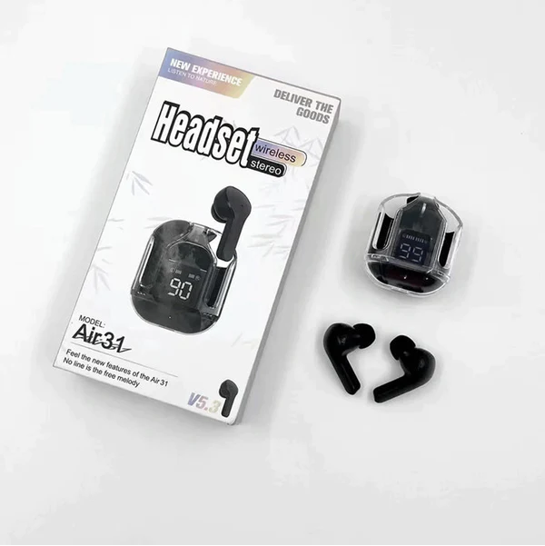 T6 Transparent Earbuds - Crystal Clear Design