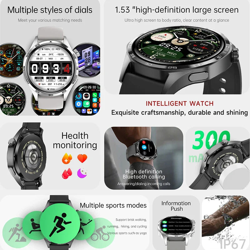 GT5 PRO Smartwatch: AMOLED, GPS & NFC