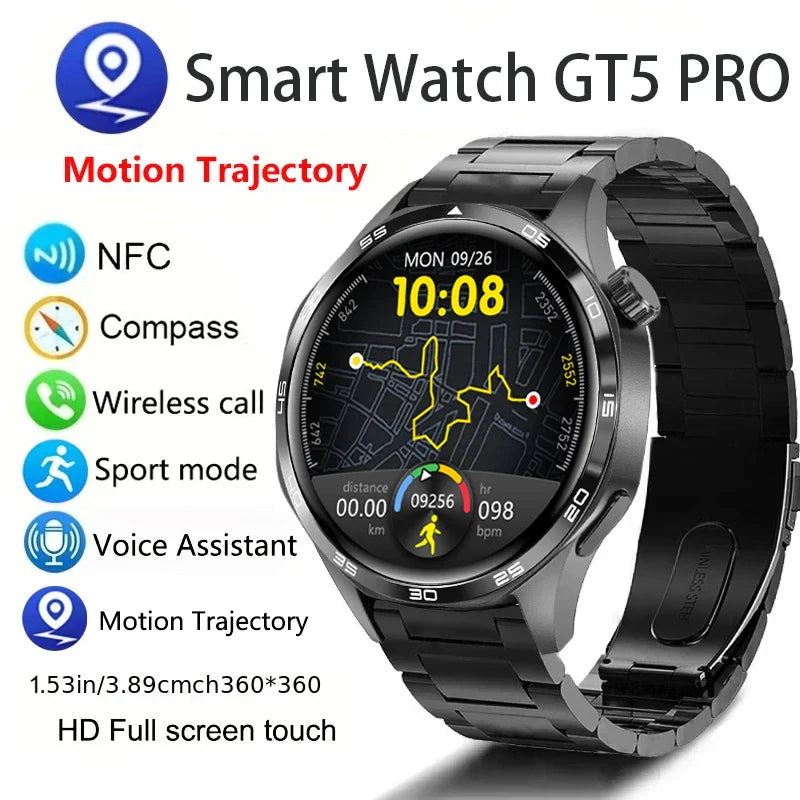 GT5 PRO Smartwatch: AMOLED, GPS & NFC