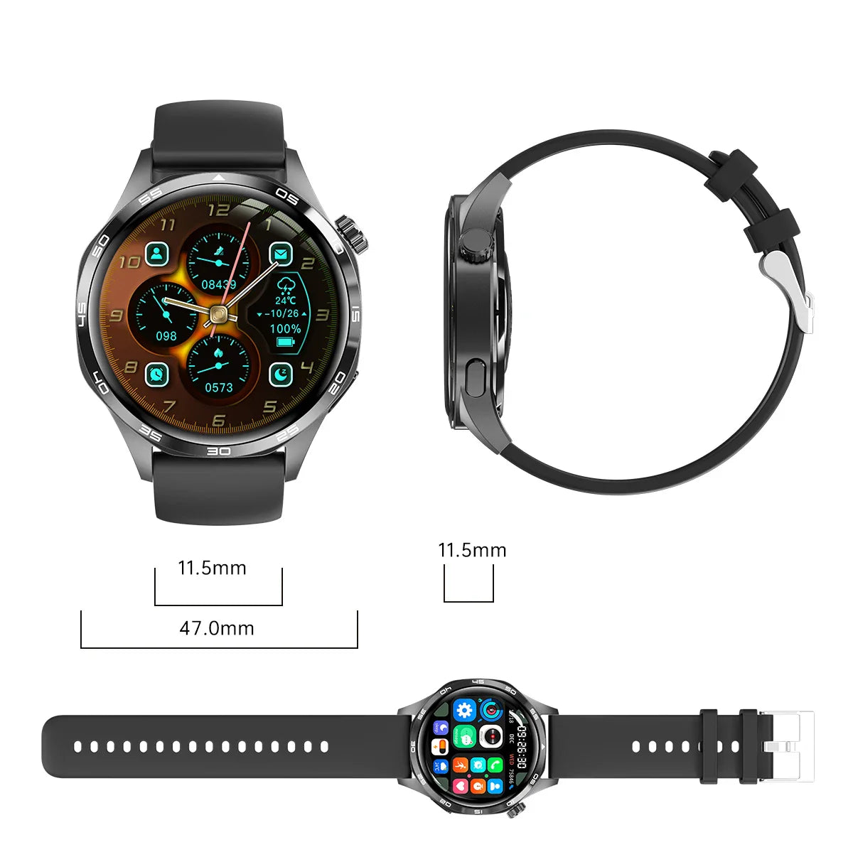 GT5 PRO Smartwatch: AMOLED, GPS & NFC